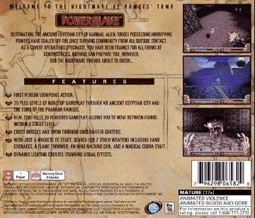 Powerslave (US) box cover back